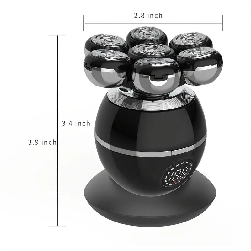 7D 5-in-1 Electric Head Shaver for Men, Rechargeable