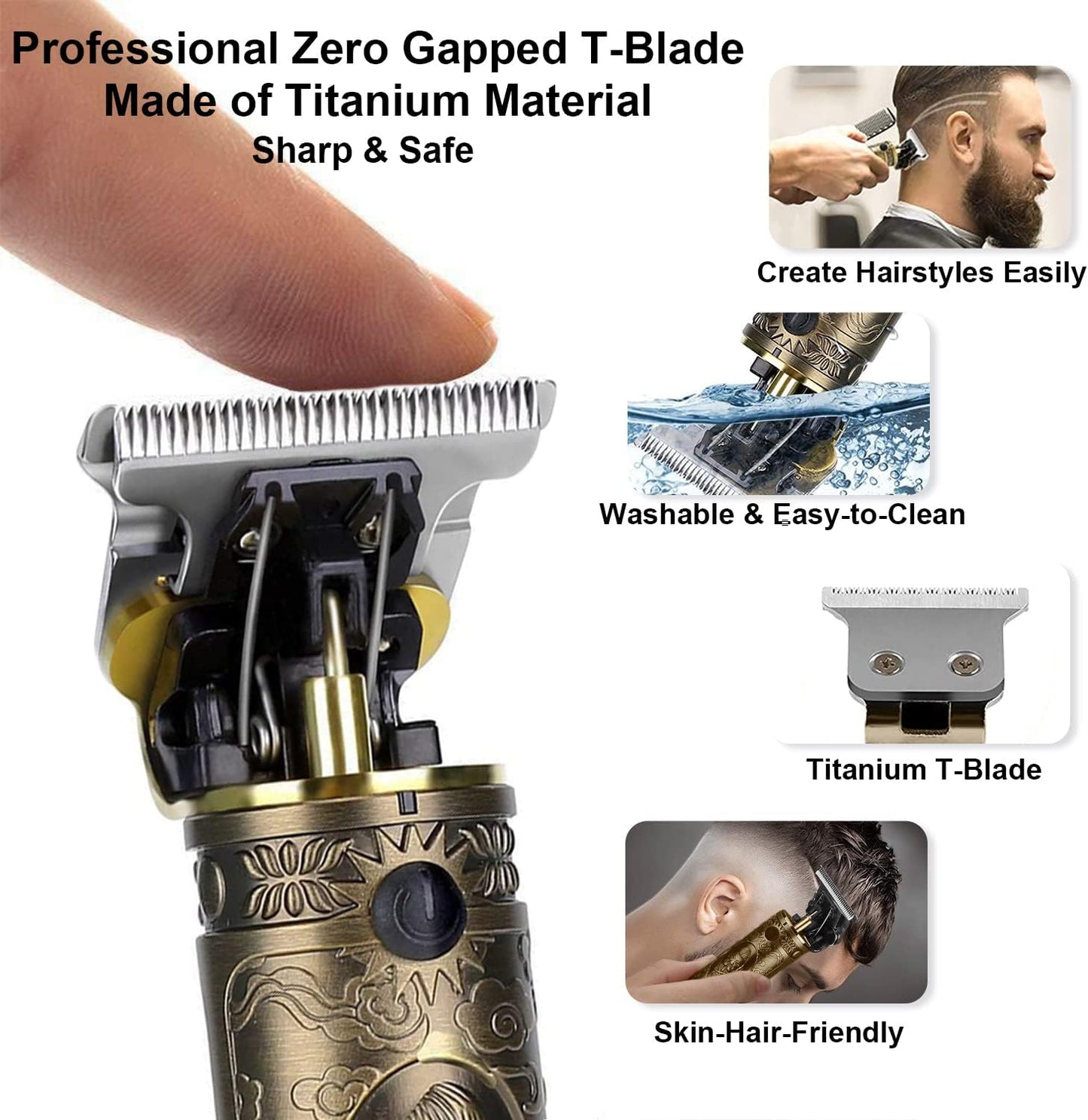 TrimForge™ - Rechargeable Electric Hair Clipper and Beard Trimmer