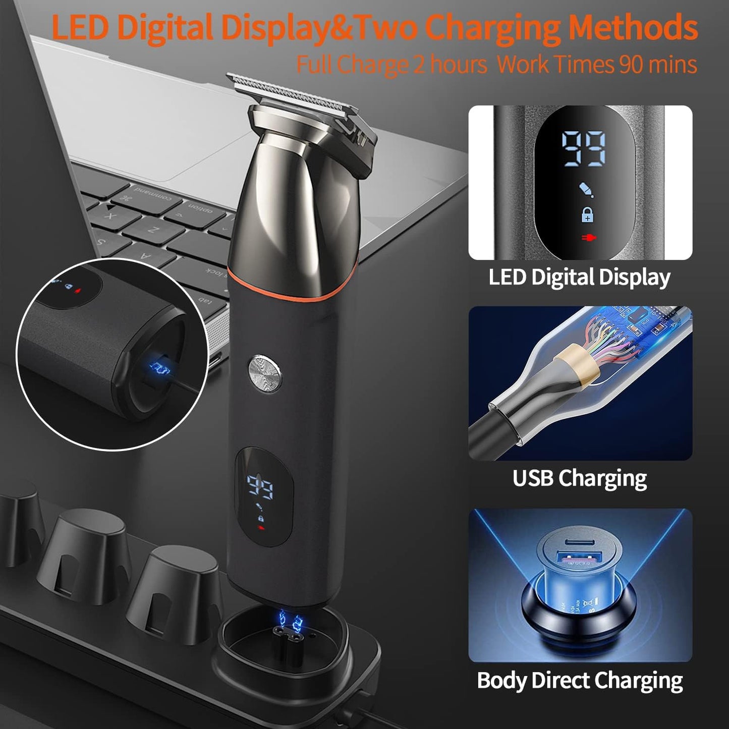 BeardCraft™ - Multifunctional Beard and Hair Trimmer for Men