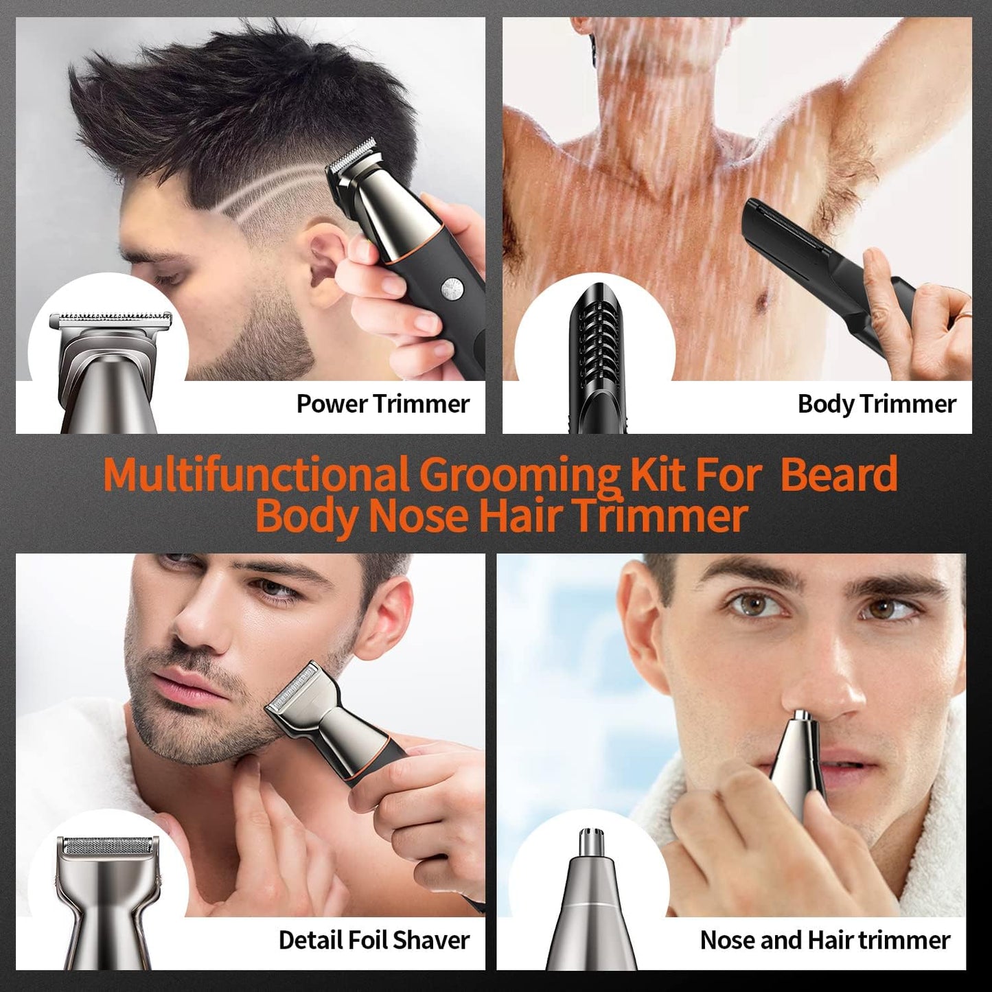 BeardCraft™ - Multifunctional Beard and Hair Trimmer for Men