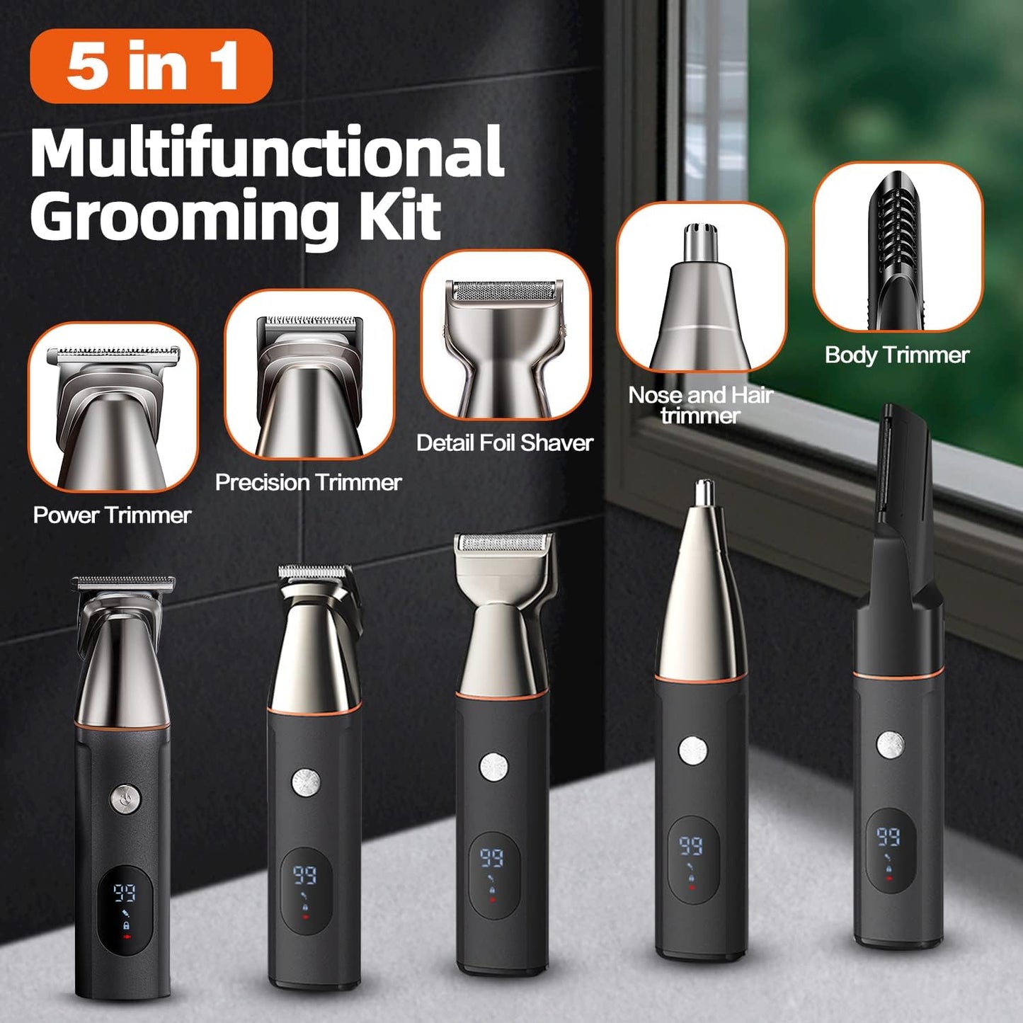 BeardCraft™ - Multifunctional Beard and Hair Trimmer for Men