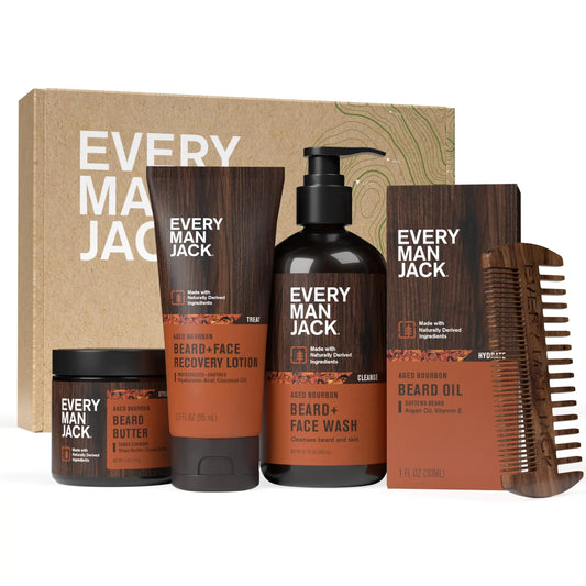 BeardElite™ - Every Man Jack Mens Aged Bourbon Beard Set