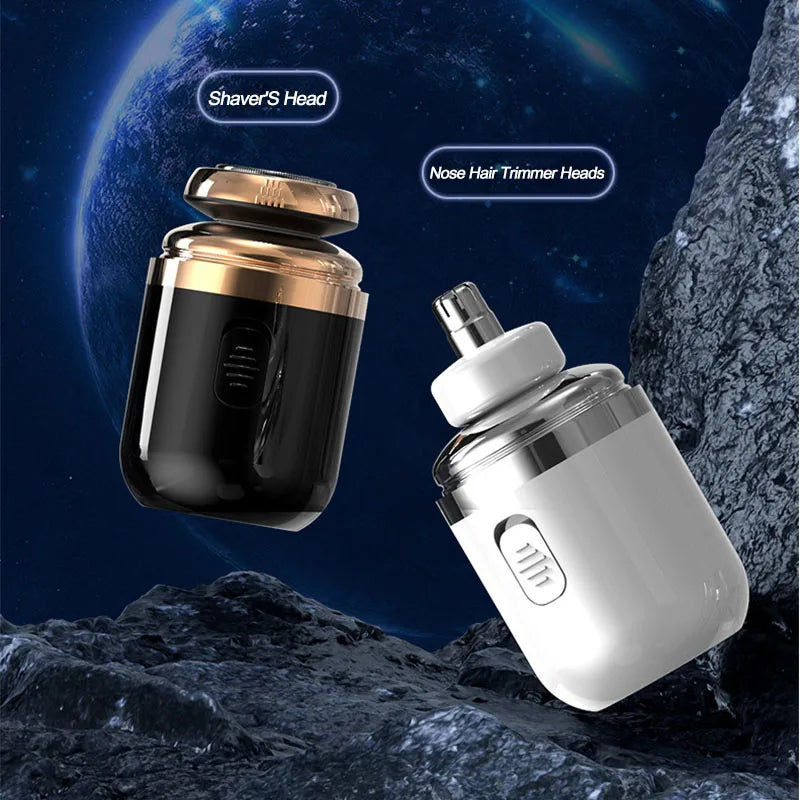 2in1 Mini Washable Electric Razor Rechargeable Shaving Mashine For Man Beard And Nose Hair Trimmer Portable Travel Razor
